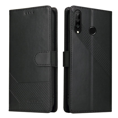 For Huawei P30 Lite GQUTROBE Skin Feel Magnetic Leather Phone Case(Black) by GQUTROBE