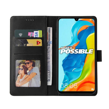 For Huawei P30 Lite GQUTROBE Skin Feel Magnetic Leather Phone Case(Black) by GQUTROBE