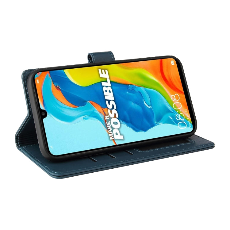 For Huawei P30 Lite GQUTROBE Skin Feel Magnetic Leather Phone Case(Blue) by GQUTROBE