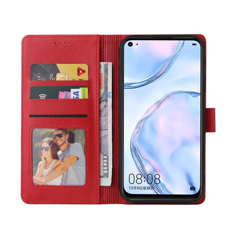 For Huawei P40 Lite GQUTROBE Skin Feel Magnetic Leather Phone Case(Red) by GQUTROBE