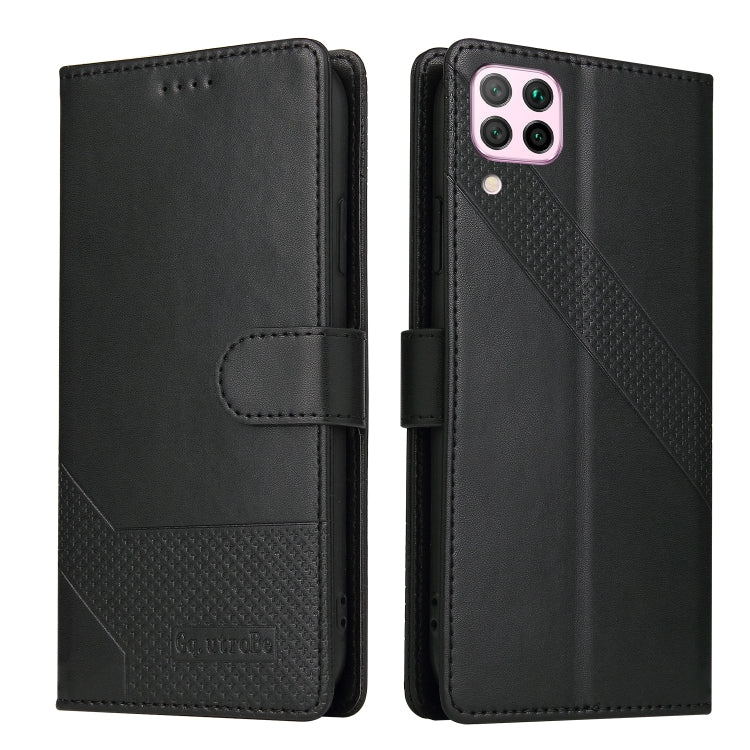 For Huawei P40 Lite GQUTROBE Skin Feel Magnetic Leather Phone Case(Black) by GQUTROBE