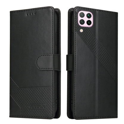 For Huawei P40 Lite GQUTROBE Skin Feel Magnetic Leather Phone Case(Black) by GQUTROBE