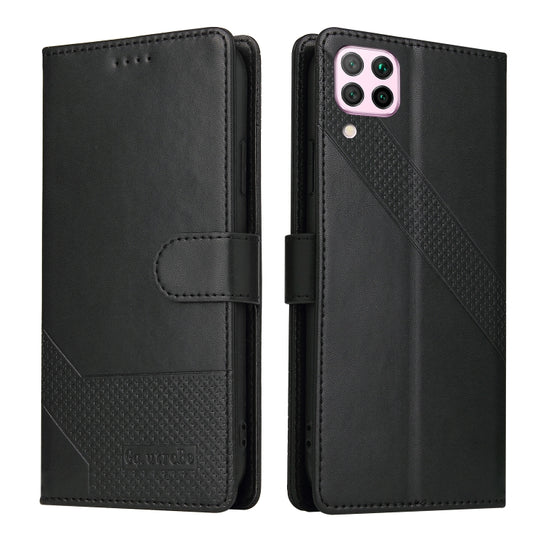 For Huawei P40 Lite GQUTROBE Skin Feel Magnetic Leather Phone Case(Black) by GQUTROBE