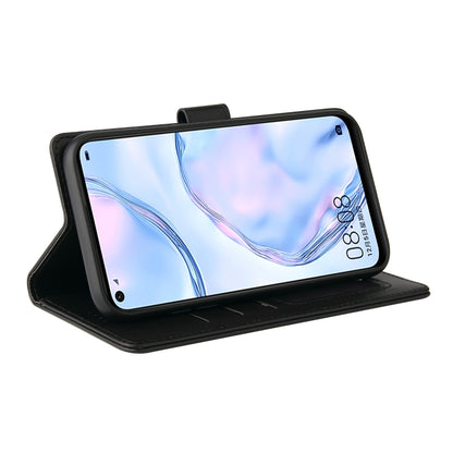 For Huawei P40 Lite GQUTROBE Skin Feel Magnetic Leather Phone Case(Black) by GQUTROBE