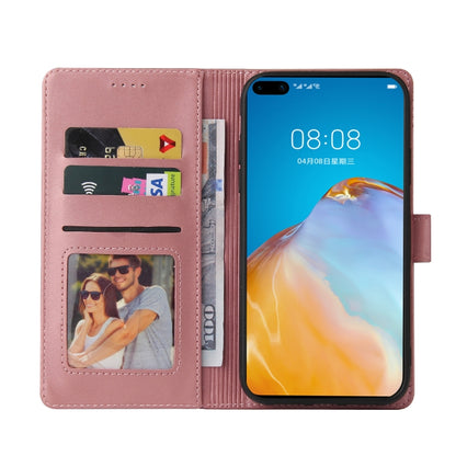 For Huawei P40 Pro GQUTROBE Skin Feel Magnetic Leather Phone Case(Rose Gold) by GQUTROBE