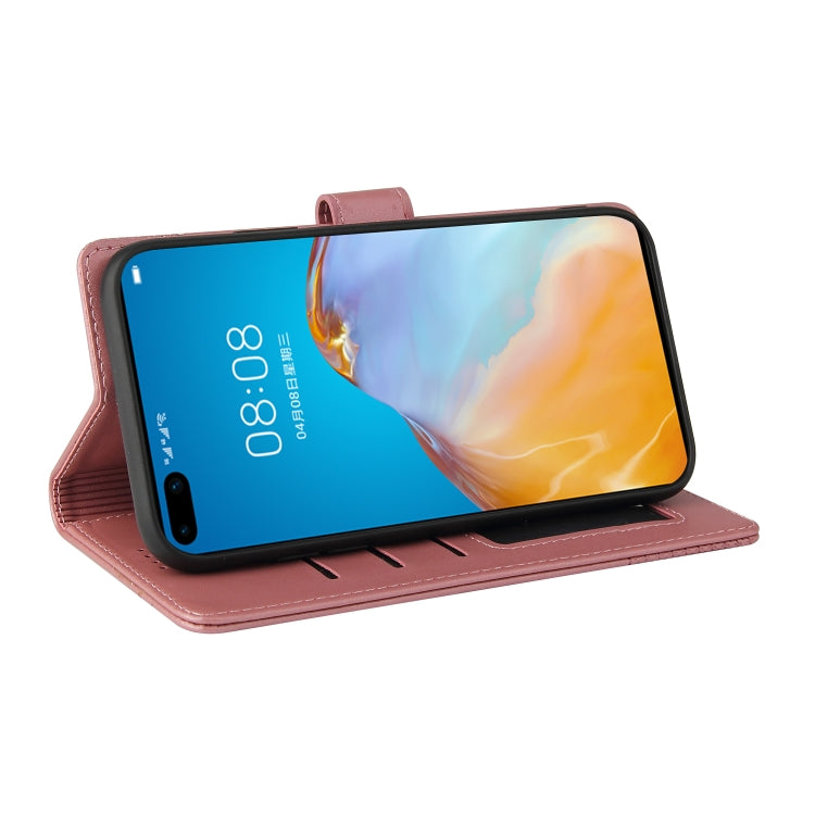 For Huawei P40 Pro GQUTROBE Skin Feel Magnetic Leather Phone Case(Rose Gold) by GQUTROBE