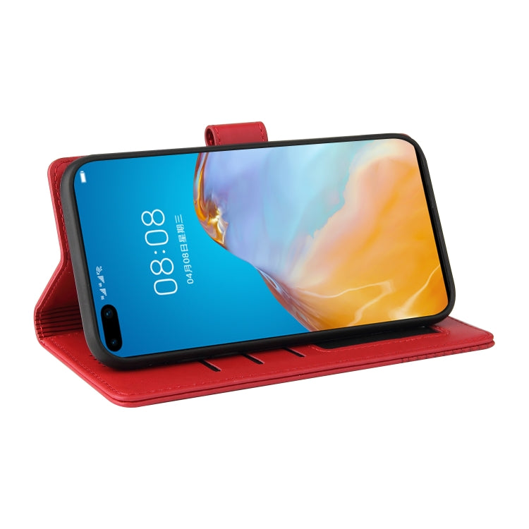 For Huawei P40 Pro GQUTROBE Skin Feel Magnetic Leather Phone Case(Red) by GQUTROBE