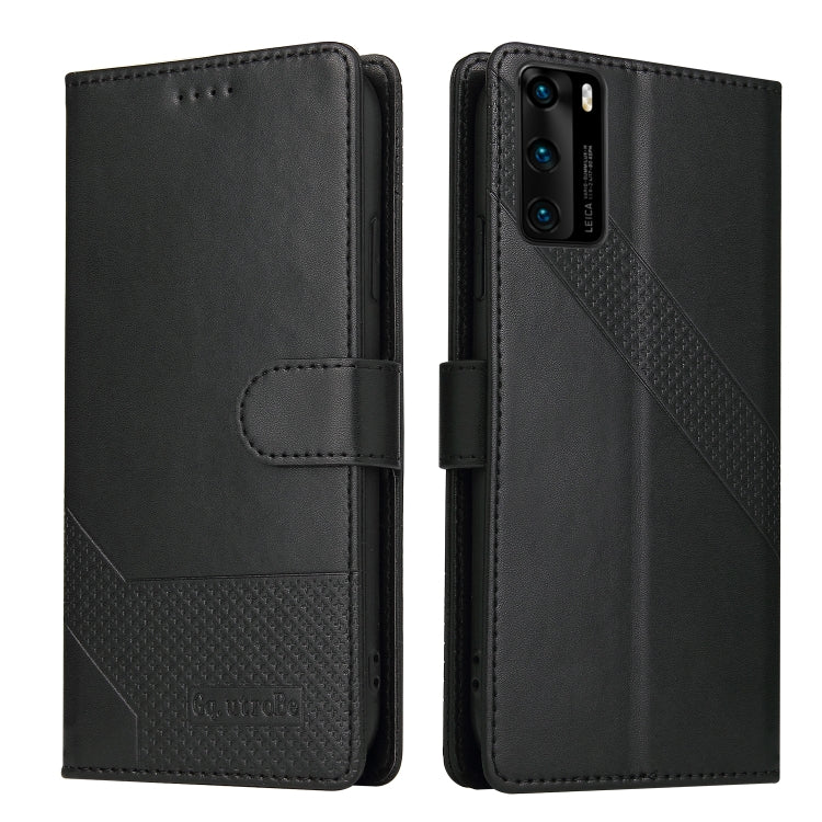 For Huawei P40 Pro GQUTROBE Skin Feel Magnetic Leather Phone Case(Black) by GQUTROBE