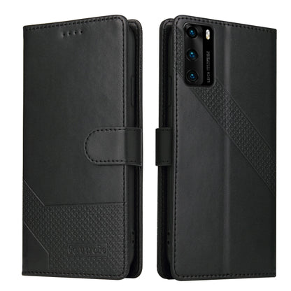For Huawei P40 Pro GQUTROBE Skin Feel Magnetic Leather Phone Case(Black) by GQUTROBE