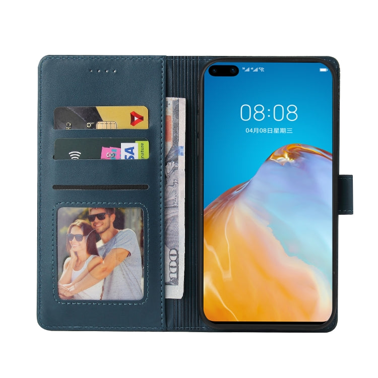 For Huawei P40 Pro GQUTROBE Skin Feel Magnetic Leather Phone Case(Blue) by GQUTROBE