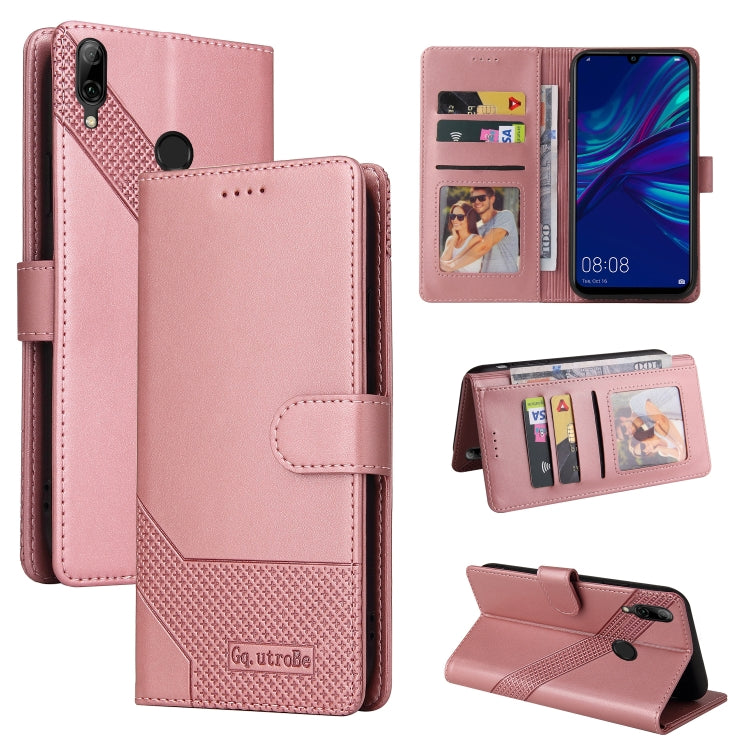 For Huawei P Smart 2019 GQUTROBE Skin Feel Magnetic Leather Phone Case(Rose Gold) by GQUTROBE