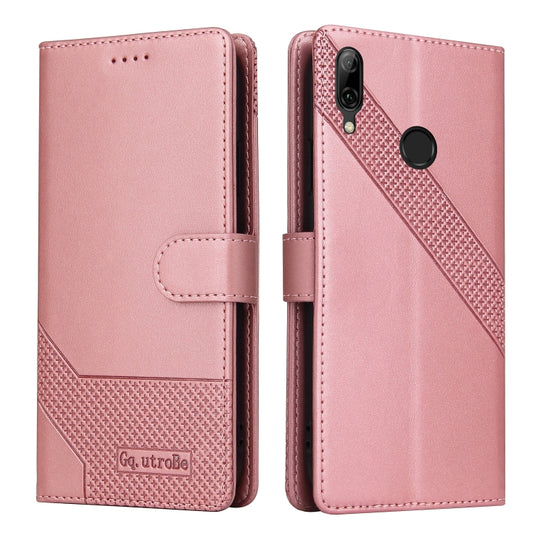 For Huawei P Smart 2019 GQUTROBE Skin Feel Magnetic Leather Phone Case(Rose Gold) by GQUTROBE