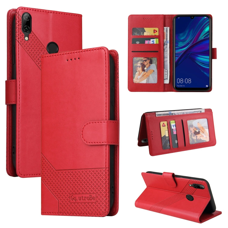 For Huawei P Smart 2019 GQUTROBE Skin Feel Magnetic Leather Phone Case(Red) by GQUTROBE