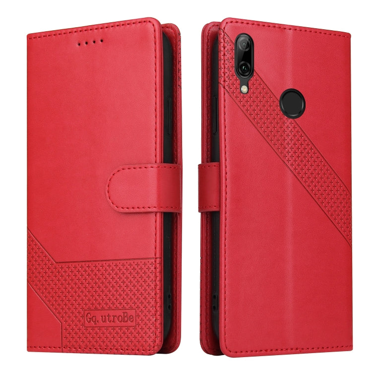 For Huawei P Smart 2019 GQUTROBE Skin Feel Magnetic Leather Phone Case(Red) by GQUTROBE