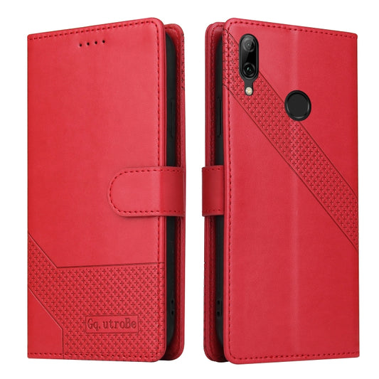 For Huawei P Smart 2019 GQUTROBE Skin Feel Magnetic Leather Phone Case(Red) by GQUTROBE