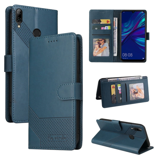 For Huawei P Smart 2019 GQUTROBE Skin Feel Magnetic Leather Phone Case(Blue) by GQUTROBE
