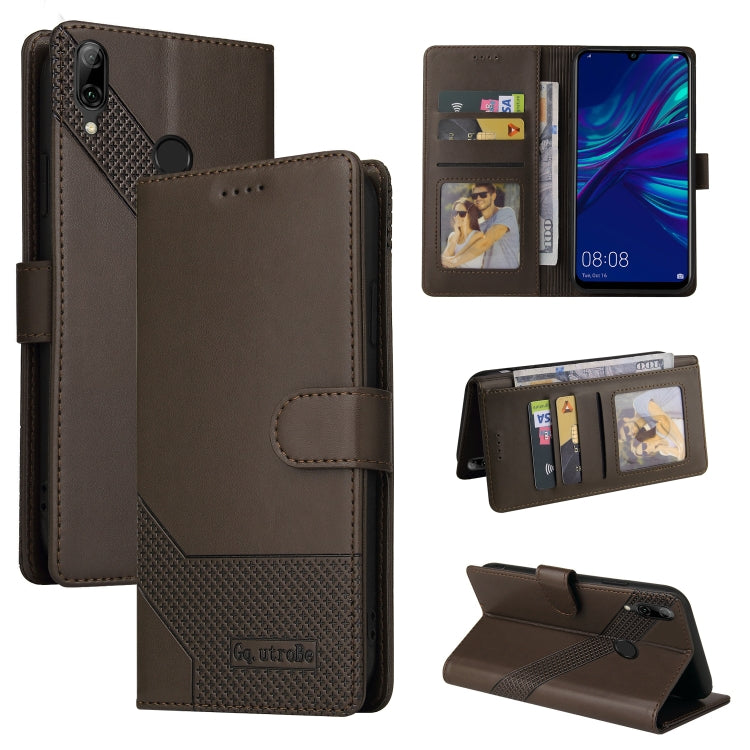 For Huawei P Smart 2019 GQUTROBE Skin Feel Magnetic Leather Phone Case(Brown) by GQUTROBE