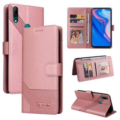 For Huawei P Smart Z GQUTROBE Skin Feel Magnetic Leather Phone Case(Rose Gold) by GQUTROBE