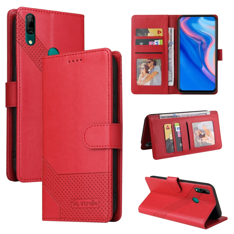 For Huawei P Smart Z GQUTROBE Skin Feel Magnetic Leather Phone Case(Red) by GQUTROBE