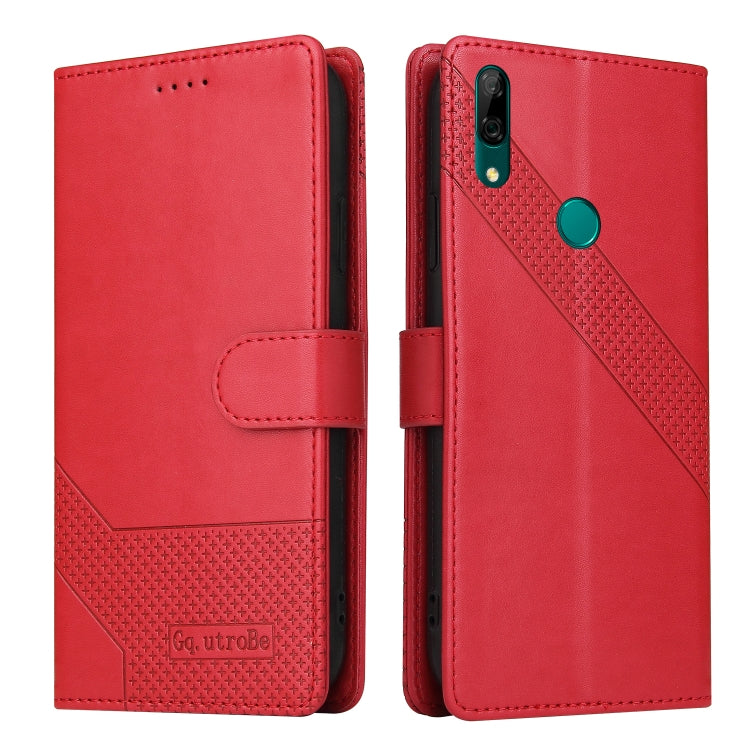 For Huawei P Smart Z GQUTROBE Skin Feel Magnetic Leather Phone Case(Red) by GQUTROBE