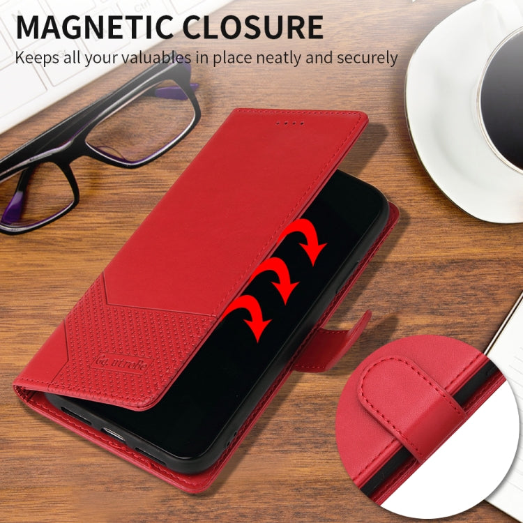 For Huawei P Smart Z GQUTROBE Skin Feel Magnetic Leather Phone Case(Red) by GQUTROBE