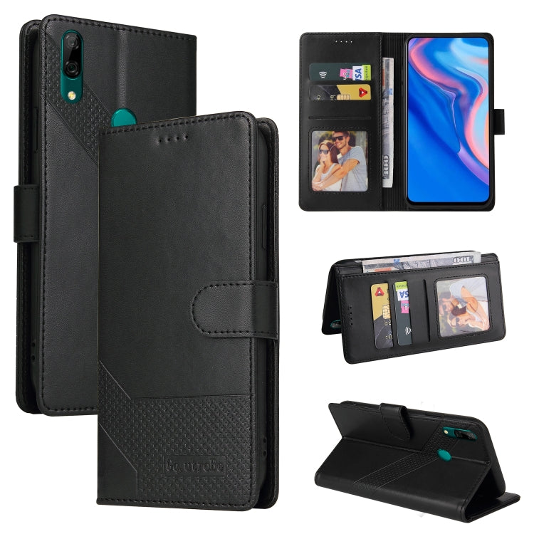 For Huawei P Smart Z GQUTROBE Skin Feel Magnetic Leather Phone Case(Black) by GQUTROBE