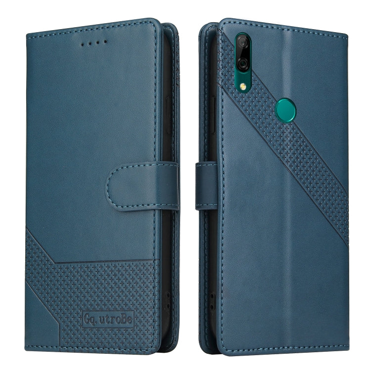 For Huawei P Smart Z GQUTROBE Skin Feel Magnetic Leather Phone Case(Blue) by GQUTROBE