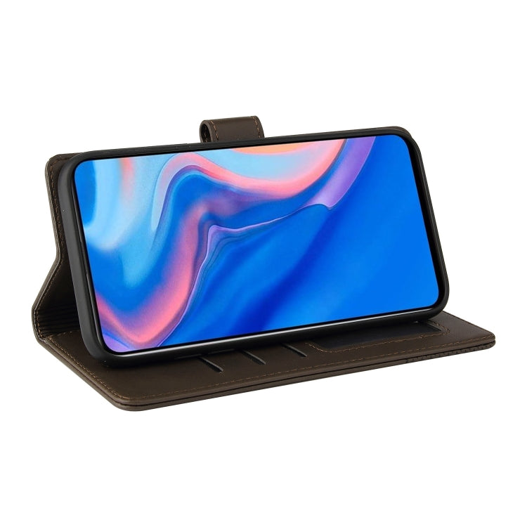 For Huawei P Smart Z GQUTROBE Skin Feel Magnetic Leather Phone Case(Brown) by GQUTROBE