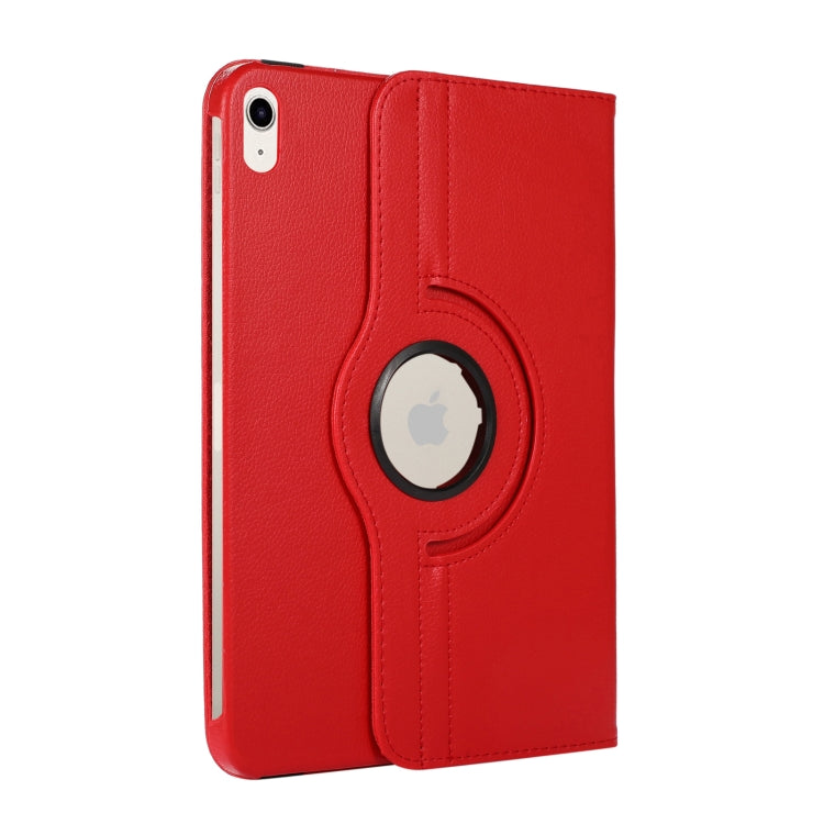 For iPad 2025 / 2022 360 Degree Rotation Litchi Texture Flip Leather Tablet Case with Holder (Red) by bashfashion