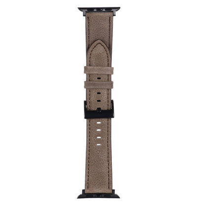 Litchi Texture Leather Watch Band For Apple Watch Ultra 49mm&Watch Ultra 2 49mm / Series 9&8&7 45mm / SE 3&SE 2&6&SE&5&4 44mm / 3&2&1 42mm(Dark Grey) by bashfashion