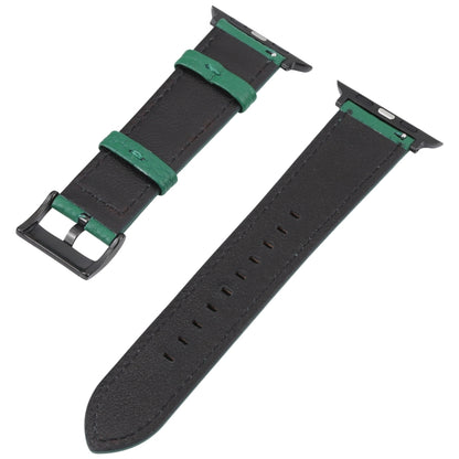 Litchi Texture Leather Watch Band For Apple Watch Ultra 49mm&Watch Ultra 2 49mm / Series 9&8&7 45mm / SE 3&SE 2&6&SE&5&4 44mm / 3&2&1 42mm(Midnight Blue) by bashfashion