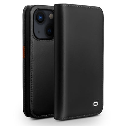 For iPhone 14 QIALINO Business Horizontal Flip PU Phone Case (Black) by QIALINO
