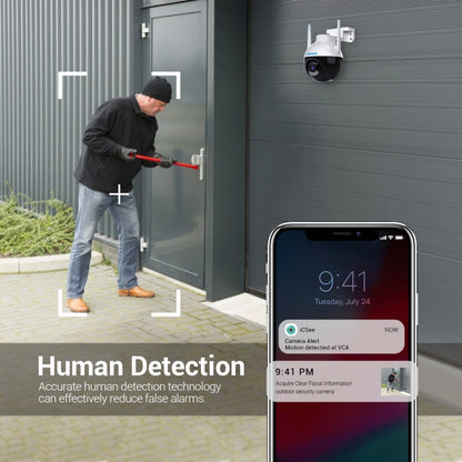 ESCAM QF300 4MP Smart WiFi IP Camera Support AI Humanoid Detection/Auto Tracking/Cloud Storage/Two-way Voice Night Vision, Plug Type:AU Plug by bashfashion