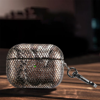 J01 Mesh Snakeskin Headphone Case For AirPods Pro(Black) by bashfashion