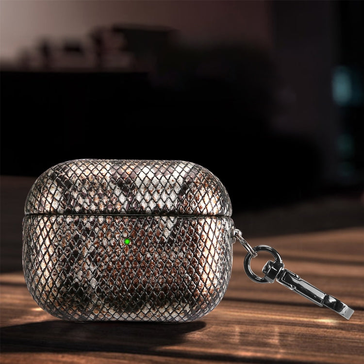 J01 Mesh Snakeskin Headphone Case For AirPods 3(Black) by bashfashion