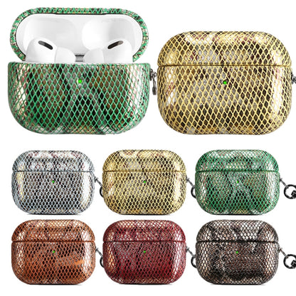 J01 Mesh Snakeskin Headphone Case For AirPods 3(Black) by bashfashion