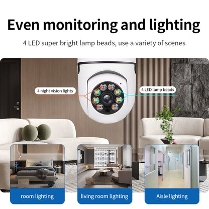 A6 2MP HD Light Bulb WiFi Camera Support Motion Detection/Two-way Audio/Night Vision/TF Card With 8G Memory Card by bashfashion