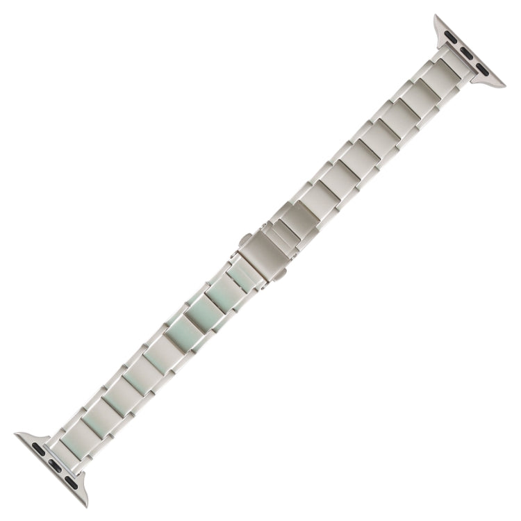 Three Beads Metal Watch Band For Apple Watch Ultra 49mm&Watch Ultra 2 49mm / Series 9&8&7 45mm / SE 3&SE 2&6&SE&5&4 44mm / 3&2&1 42mm(Starlight) by bashfashion