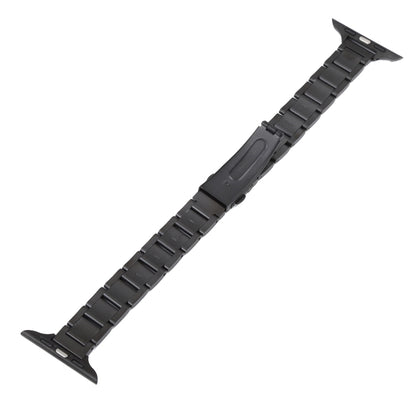 Three Beads Metal Watch Band For Apple Watch Ultra 49mm&Watch Ultra 2 49mm / Series 9&8&7 45mm / SE 3&SE 2&6&SE&5&4 44mm / 3&2&1 42mm(Black) by bashfashion