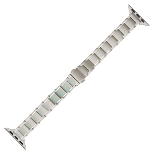 Three Beads Metal Watch Band For Apple Watch Series 9&8&7 41mm / SE 3&SE 2&6&SE&5&4 40mm / 3&2&1 38mm(Starlight) by bashfashion