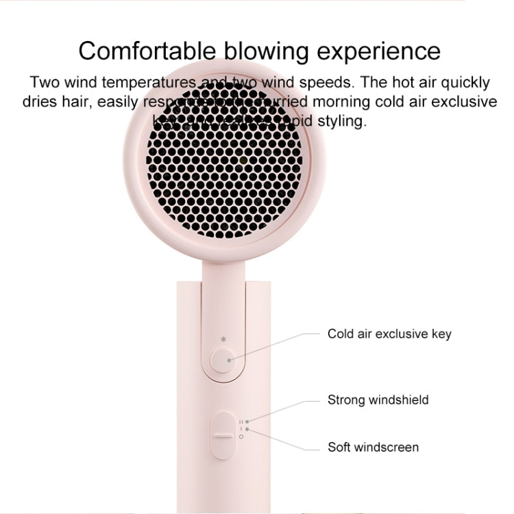 Original Xiaomi Mijia H100 Negative Ion Portable Electric Hair Dryer, US Plug(Pink) by Xiaomi