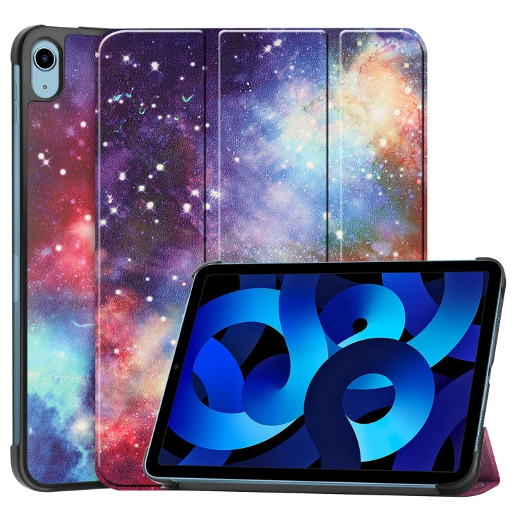 Custer Painted Leather Tablet Case with Holder For iPad 2025 / 2022 (Milky Way Nebula) by bashfashion