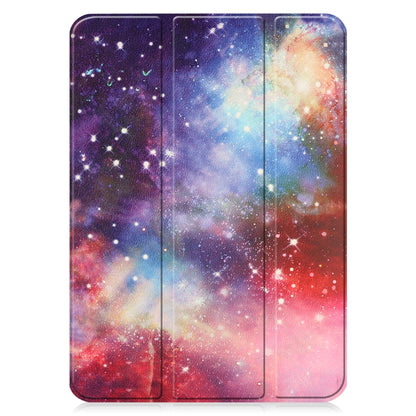 Custer Painted Leather Tablet Case with Holder For iPad 2025 / 2022 (Milky Way Nebula) by bashfashion