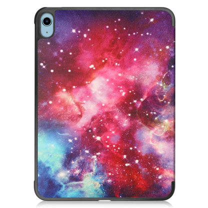 Custer Painted Leather Tablet Case with Holder For iPad 2025 / 2022 (Milky Way Nebula) by bashfashion