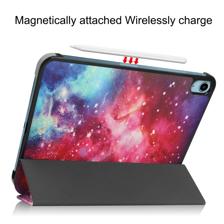 Custer Painted Leather Tablet Case with Holder For iPad 2025 / 2022 (Milky Way Nebula) by bashfashion