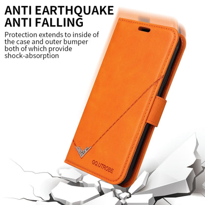 For Huawei P40 GQUTROBE Right Angle Leather Phone Case(Orange) by GQUTROBE
