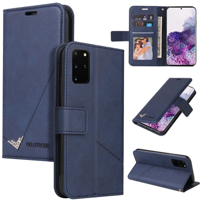 For Huawei P40 GQUTROBE Right Angle Leather Phone Case(Blue) by GQUTROBE