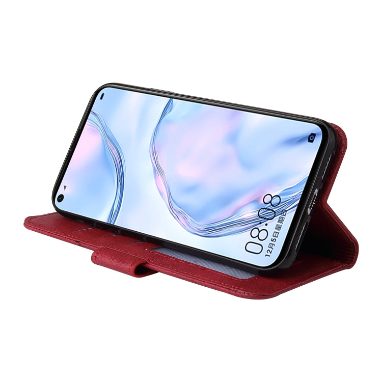 For Huawei P40 Lite GQUTROBE Right Angle Leather Phone Case(Red) by GQUTROBE