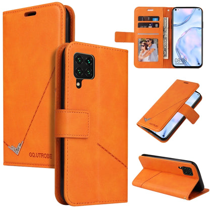 For Huawei P40 Lite GQUTROBE Right Angle Leather Phone Case(Orange) by GQUTROBE