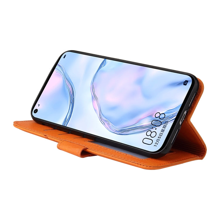 For Huawei P40 Lite GQUTROBE Right Angle Leather Phone Case(Orange) by GQUTROBE